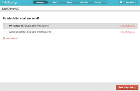 Send email to a segment